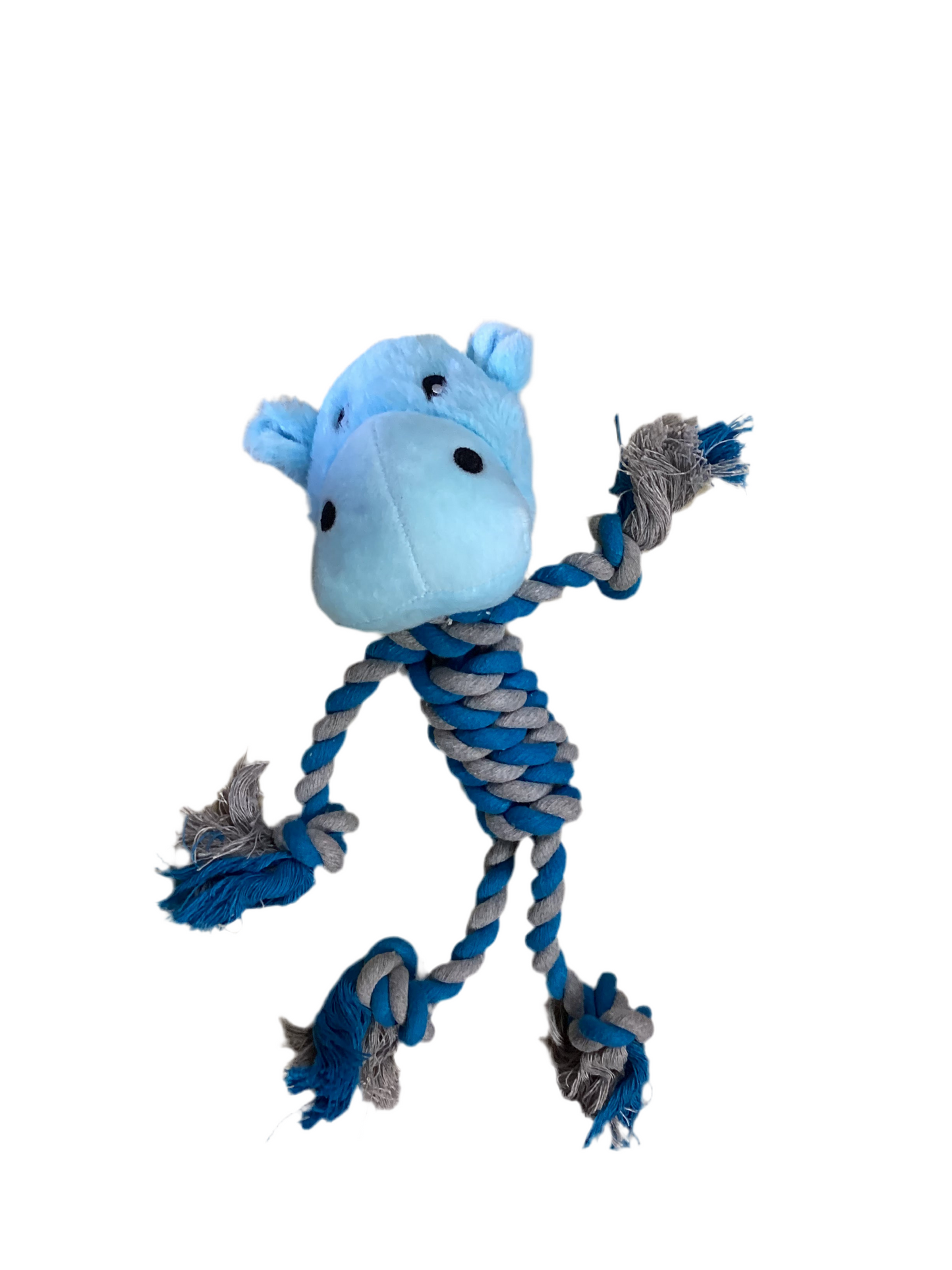 Blue Hippo Dog Toy