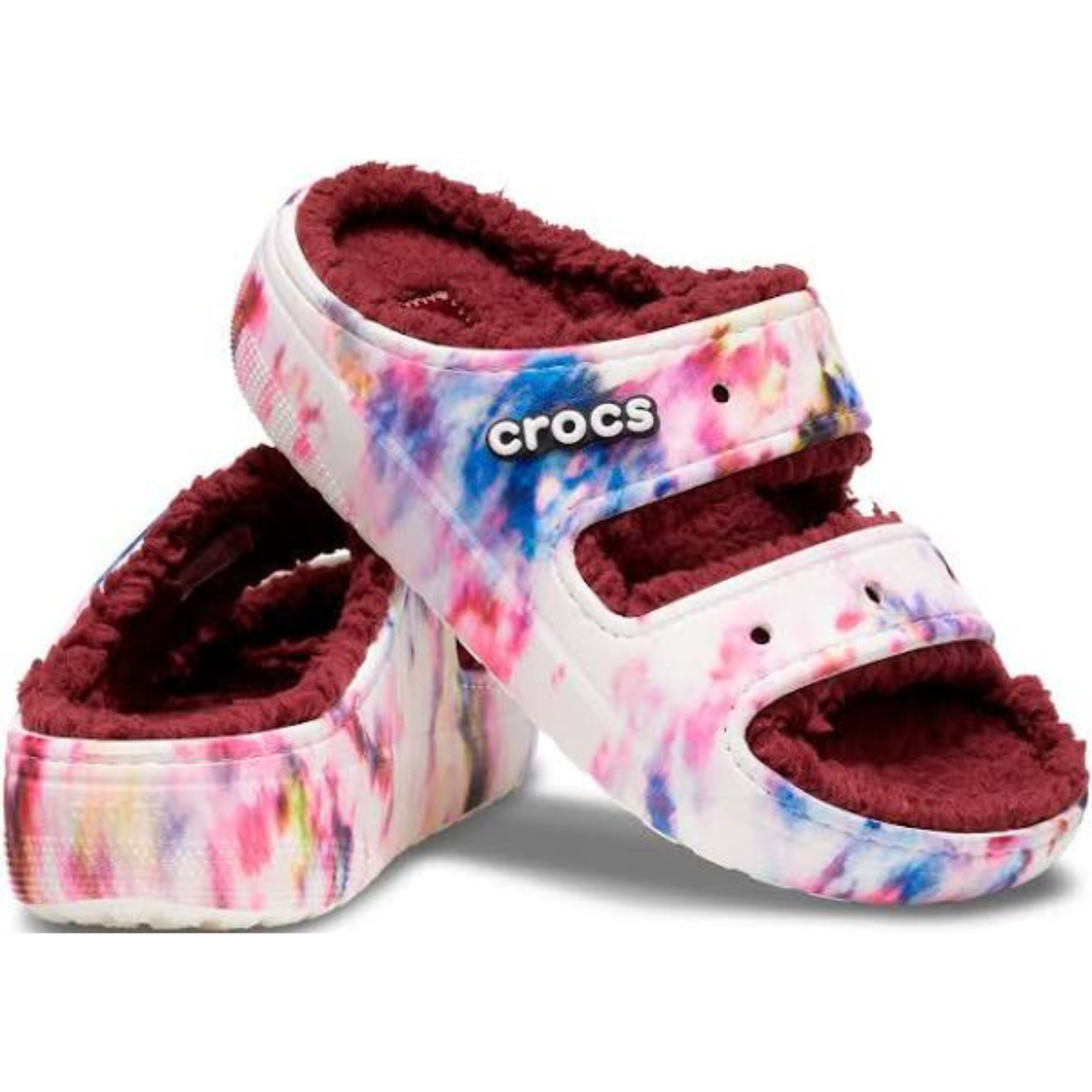 Classic Cozzzy Tie Dye graphic Sandal Crocs