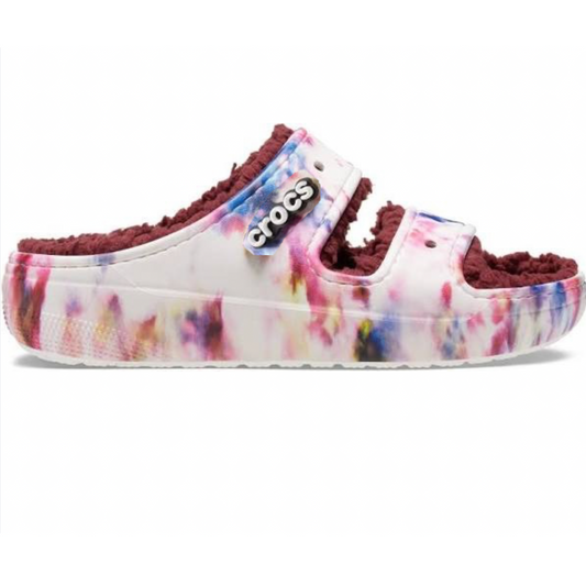 Classic Cozzzy Tie Dye graphic Sandal Crocs